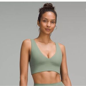 lululemon Align V-Neck Bra Grey Eucalyptus size 4